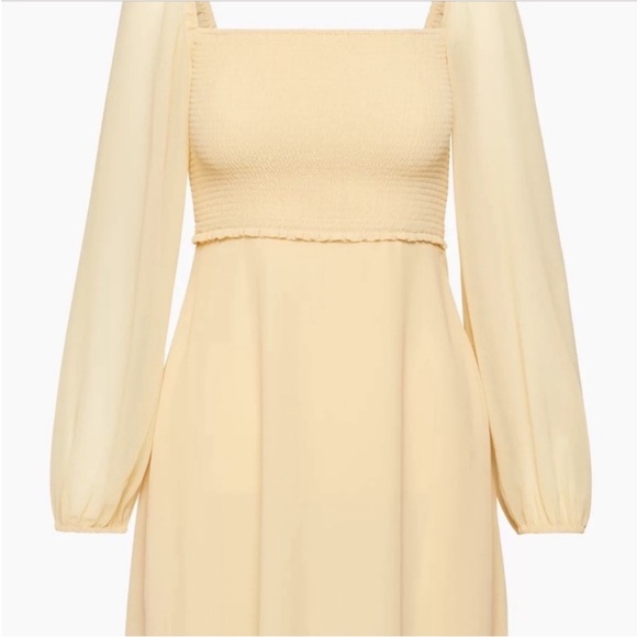 Aritzia Wilfred Villa Dress - Wheat NWT - Picture 3 of 7